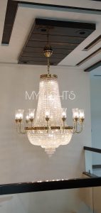 double height chandelier