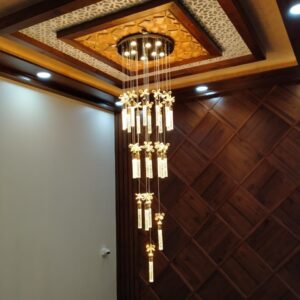 DOUBLE HEIGHT CHANDELIERS